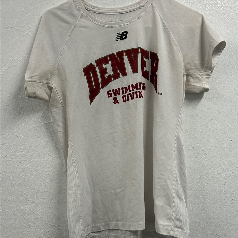 New Balance Women's White Tee with Denver Print
